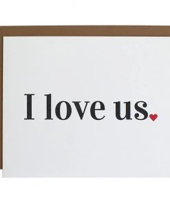 Chez Gagné I Love Us Letterpress Card All Apparel