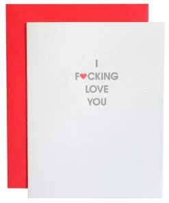Chez Gagné All Apparel I Fucking Love You Letterpress Card