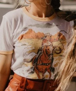 Gina Tees - GINA Lasso Cowboy Tee All Apparel
