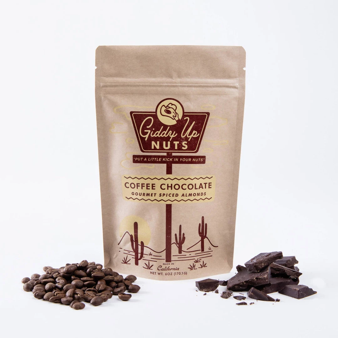 All Apparel Giddy Up Nuts - 6 Oz Coffee Chocolate 1 All Apparel Giddy Up Nuts - 6 Oz Coffee Chocolate