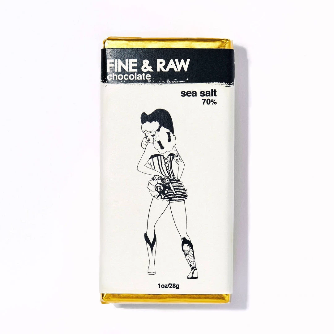 FINE & RAW 1oz Sea Salt Chocolate - Bonnie Collection (70% Cacao) 1 FINE & RAW 1oz Sea Salt Chocolate - Bonnie Collection (70% Cacao)