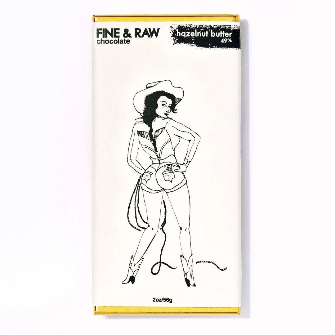 FINE & RAW All Apparel 2oz Hazelnut Butter Chocolate Bar - Bonnie Collection 1 FINE & RAW All Apparel 2oz Hazelnut Butter Chocolate Bar - Bonnie Collection