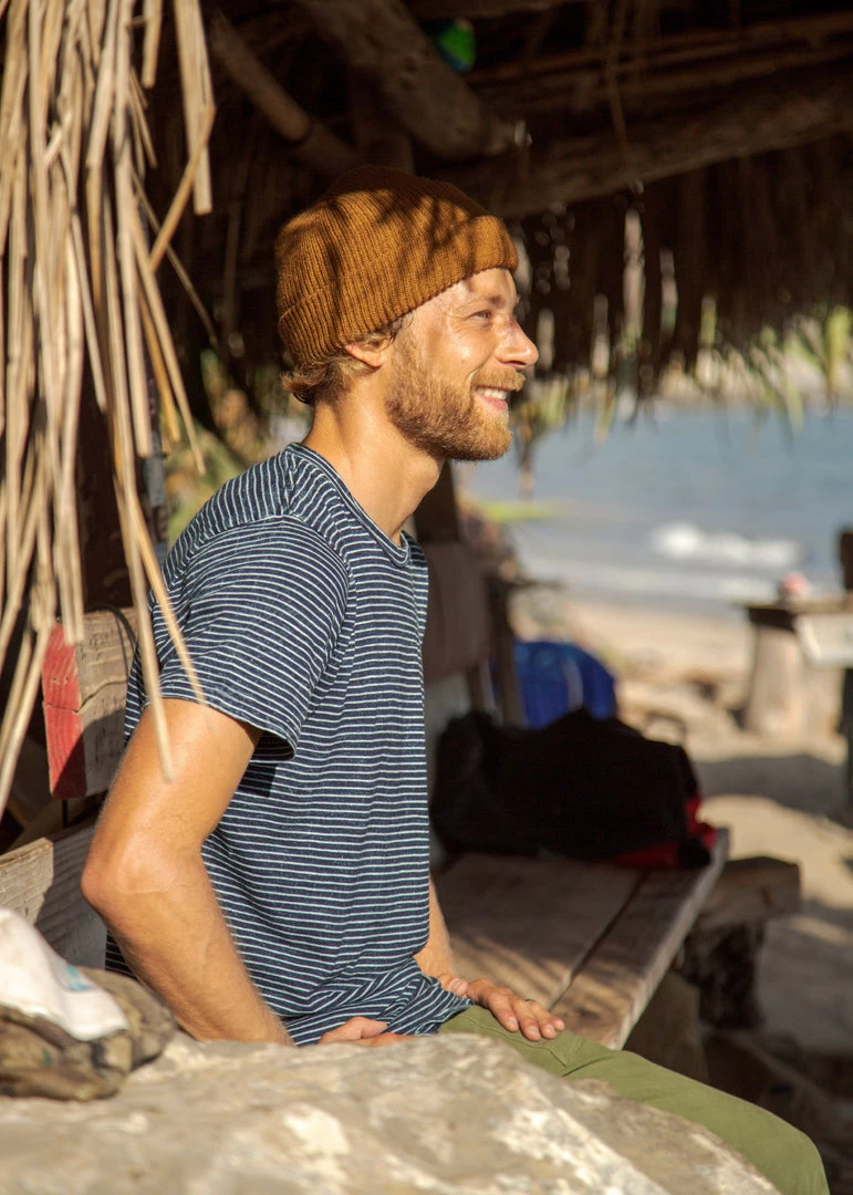 Iron & Resin True Blue Indigo Stripe Tee 4 Iron & Resin True Blue Indigo Stripe Tee