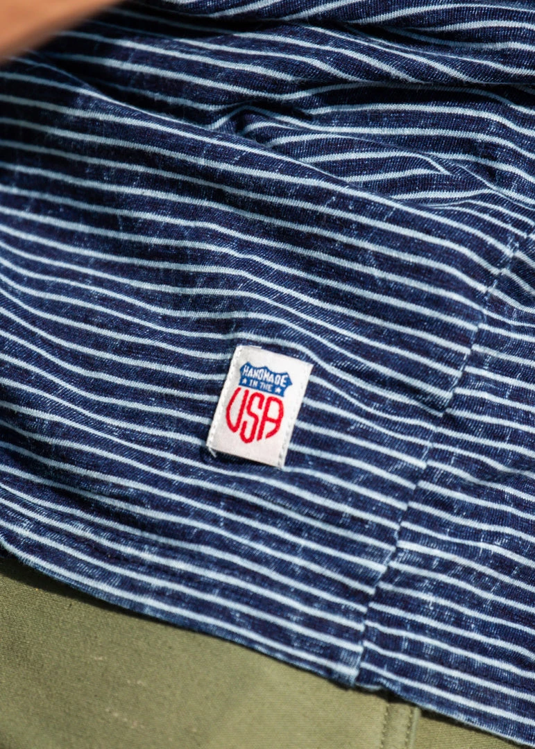 Iron & Resin True Blue Indigo Stripe Tee 5 Iron & Resin True Blue Indigo Stripe Tee