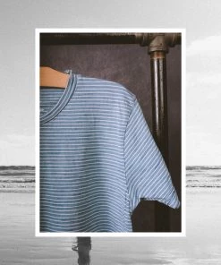 Iron & Resin True Blue Indigo Stripe Tee 8 Iron & Resin True Blue Indigo Stripe Tee