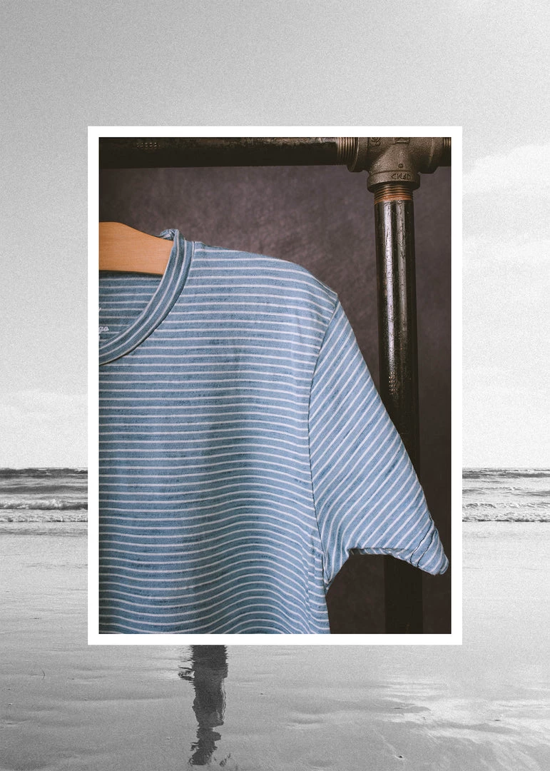 Iron & Resin True Blue Indigo Stripe Tee 3 Iron & Resin True Blue Indigo Stripe Tee
