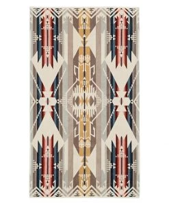 Pendleton Woolen Mills Oversized Jacquard Towel - White Sands Tan All Apparel